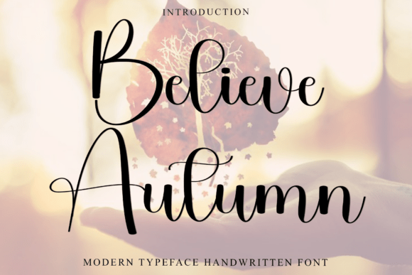 Believe Autumn: A Festive Script Font for Crafters and Designers