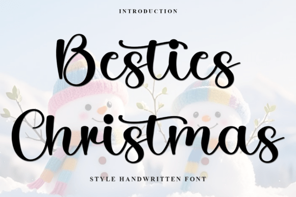 Besties Christmas: A Festive Script Font for Holiday Branding