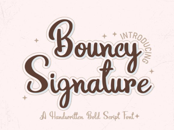Bouncy Signature: A Versatile Font for Digital Design