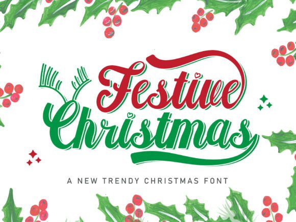 Festive Christmas Font for Handmade Creators