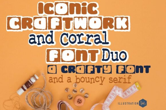 Font Pairing That Speaks Volumes: Iconic Craftwork and Corral Duo