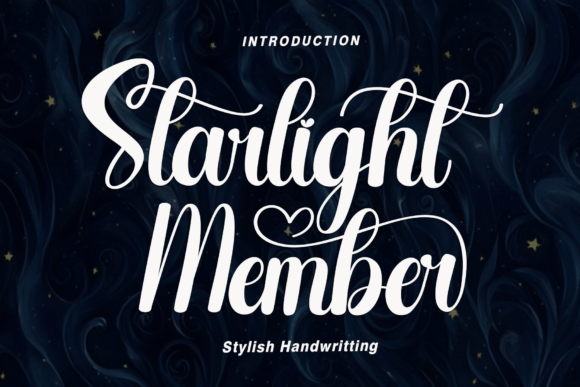 Starlight Member: A Script Font with Heart and Grace
