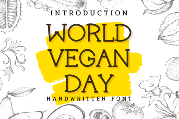 World Vegan Day Font for Handmade Creators